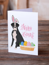 Load image into Gallery viewer, Natural Eared Black Boxer Easter Greeting Cards -  Blank Note Cards – 8-Pack of Artist-Designed Cards with Envelopes