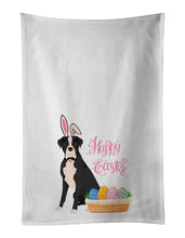 Load image into Gallery viewer, Natural Eared Black Boxer Easter White Kitchen Towel Set of 2 Dish Towels