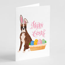 Load image into Gallery viewer, Red Brindle Boxer Easter Greeting Cards -  Blank Note Cards – 8-Pack of Artist-Designed Cards with Envelopes