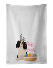 Load image into Gallery viewer, Tricolor Cavalier Spaniel Easter White Kitchen Towel Set of 2 Dish Towels