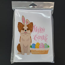 Load image into Gallery viewer, Longhaired Red and White Chihuahua Easter Greeting Cards -  Blank Note Cards – 8-Pack of Artist-Designed Cards with Envelopes