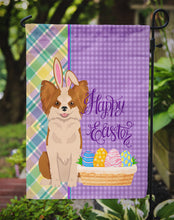 Load image into Gallery viewer, Longhaired Red and White Chihuahua Easter Garden Flag – Decorative Outdoor Yard Flag