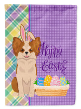 Load image into Gallery viewer, Longhaired Red and White Chihuahua Easter Garden Flag – Decorative Outdoor Yard Flag