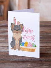Load image into Gallery viewer, Longhaired Blue and Tan Chihuahua Easter Greeting Cards -  Blank Note Cards – 8-Pack of Artist-Designed Cards with Envelopes