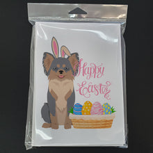 Load image into Gallery viewer, Longhaired Blue and Tan Chihuahua Easter Greeting Cards -  Blank Note Cards – 8-Pack of Artist-Designed Cards with Envelopes