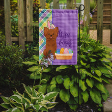 Load image into Gallery viewer, Longhaired Red Chihuahua Easter Garden Flag – Decorative Outdoor Yard Flag