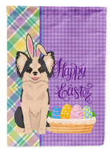 Load image into Gallery viewer, Longhaired Black and White #2 Chihuahua Easter Garden Flag – Decorative Outdoor Yard Flag