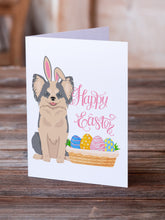 Load image into Gallery viewer, Longhaired Blue and White Chihuahua Easter Greeting Cards -  Blank Note Cards – 8-Pack of Artist-Designed Cards with Envelopes