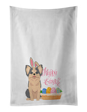 Load image into Gallery viewer, Longhaired Blue and White Chihuahua Easter White Kitchen Towel Set of 2 Dish Towels