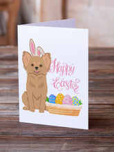 Load image into Gallery viewer, Longhaired Gold Chihuahua Easter Greeting Cards -  Blank Note Cards – 8-Pack of Artist-Designed Cards with Envelopes