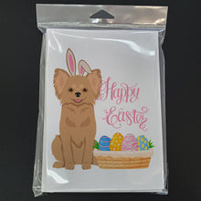 Load image into Gallery viewer, Longhaired Gold Chihuahua Easter Greeting Cards -  Blank Note Cards – 8-Pack of Artist-Designed Cards with Envelopes