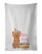 Load image into Gallery viewer, Longhaired Gold Chihuahua Easter White Kitchen Towel Set of 2 Dish Towels