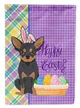Load image into Gallery viewer, Black and Tan Chihuahua Easter Garden Flag – Decorative Outdoor Yard Flag