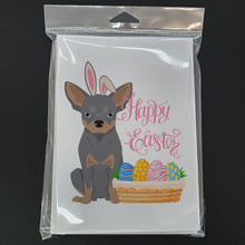 Load image into Gallery viewer, Blue and Tan Chihuahua Easter Greeting Cards -  Blank Note Cards – 8-Pack of Artist-Designed Cards with Envelopes