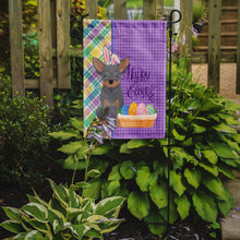 Load image into Gallery viewer, Blue and Tan Chihuahua Easter Garden Flag – Decorative Outdoor Yard Flag