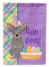 Load image into Gallery viewer, Blue and Tan Chihuahua Easter Garden Flag – Decorative Outdoor Yard Flag