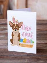 Load image into Gallery viewer, Red and White Chihuahua Easter Greeting Cards -  Blank Note Cards – 8-Pack of Artist-Designed Cards with Envelopes