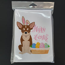 Load image into Gallery viewer, Red and White Chihuahua Easter Greeting Cards -  Blank Note Cards – 8-Pack of Artist-Designed Cards with Envelopes