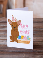 Load image into Gallery viewer, Red Chihuahua Easter Greeting Cards -  Blank Note Cards – 8-Pack of Artist-Designed Cards with Envelopes