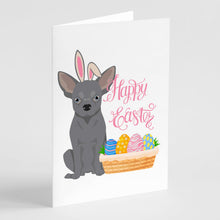 Load image into Gallery viewer, Blue Chihuahua Easter Greeting Cards -  Blank Note Cards – 8-Pack of Artist-Designed Cards with Envelopes