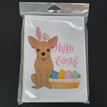 Load image into Gallery viewer, Gold Chihuahua Easter Greeting Cards -  Blank Note Cards – 8-Pack of Artist-Designed Cards with Envelopes