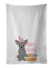 Load image into Gallery viewer, Silver Chihuahua Easter White Kitchen Towel Set of 2 Dish Towels