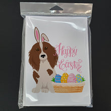Load image into Gallery viewer, Longhair Red Pedbald Dachshund Easter Greeting Cards -  Blank Note Cards – 8-Pack of Artist-Designed Cards with Envelopes
