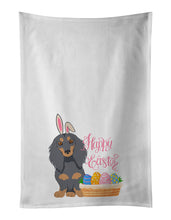 Load image into Gallery viewer, Longhair Blue and Tan Dachshund Easter White Kitchen Towel Set of 2 Dish Towels