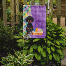 Load image into Gallery viewer, Black and Tan Dachshund Easter Garden Flag – Decorative Outdoor Yard Flag