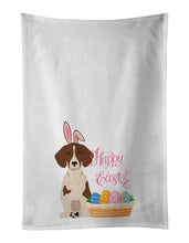Load image into Gallery viewer, Red Piebald Dachshund Easter White Kitchen Towel Set of 2 Dish Towels