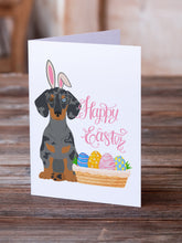 Load image into Gallery viewer, Black Dapple Dachshund Easter Greeting Cards -  Blank Note Cards – 8-Pack of Artist-Designed Cards with Envelopes