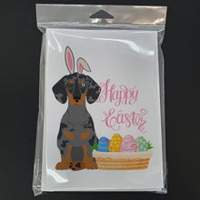 Load image into Gallery viewer, Black Dapple Dachshund Easter Greeting Cards -  Blank Note Cards – 8-Pack of Artist-Designed Cards with Envelopes