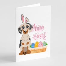 Load image into Gallery viewer, Cream Dapple Dachshund Easter Greeting Cards -  Blank Note Cards – 8-Pack of Artist-Designed Cards with Envelopes