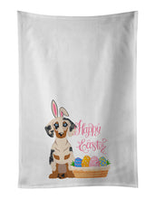 Load image into Gallery viewer, Cream Dapple Dachshund Easter White Kitchen Towel Set of 2 Dish Towels
