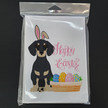 Load image into Gallery viewer, Black and Cream Dachshund Easter Greeting Cards -  Blank Note Cards – 8-Pack of Artist-Designed Cards with Envelopes