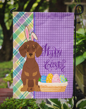Load image into Gallery viewer, Chocolate and Tan Dachshund Easter Garden Flag – Decorative Outdoor Yard Flag