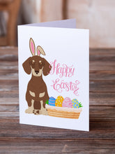 Load image into Gallery viewer, Chocolate and Cream Dachshund Easter Greeting Cards -  Blank Note Cards – 8-Pack of Artist-Designed Cards with Envelopes