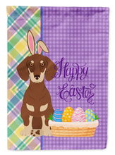 Load image into Gallery viewer, Chocolate and Cream Dachshund Easter Garden Flag – Decorative Outdoor Yard Flag
