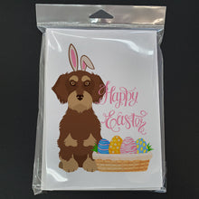 Load image into Gallery viewer, Wirehair Red and Tan Dachshund Easter Greeting Cards -  Blank Note Cards – 8-Pack of Artist-Designed Cards with Envelopes