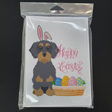 Load image into Gallery viewer, Wirehair Blue and Tan Dachshund Easter Greeting Cards -  Blank Note Cards – 8-Pack of Artist-Designed Cards with Envelopes