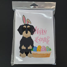 Load image into Gallery viewer, Wirehair Black and Cream Dachshund Easter Greeting Cards -  Blank Note Cards – 8-Pack of Artist-Designed Cards with Envelopes