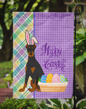 Load image into Gallery viewer, Black and Tan Doberman Pinscher Easter Garden Flag – Decorative Outdoor Yard Flag