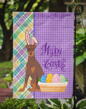 Load image into Gallery viewer, Red and Tan Doberman Pinscher Easter Garden Flag – Decorative Outdoor Yard Flag