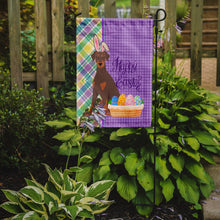 Load image into Gallery viewer, Natural Ear Red and Tan Doberman Pinscher Easter Garden Flag – Decorative Outdoor Yard Flag
