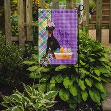 Load image into Gallery viewer, Natural Ear Black and Tan Doberman Pinscher Easter Garden Flag – Decorative Outdoor Yard Flag