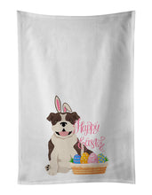 Load image into Gallery viewer, Brindle English Bulldog Easter White Kitchen Towel Set of 2 Dish Towels