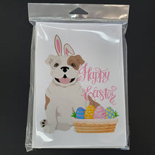 Load image into Gallery viewer, Piebald English Bulldog Easter Greeting Cards -  Blank Note Cards – 8-Pack of Artist-Designed Cards with Envelopes