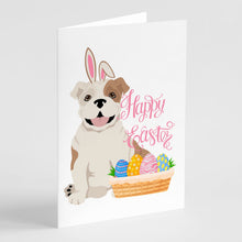 Load image into Gallery viewer, Piebald English Bulldog Easter Greeting Cards -  Blank Note Cards – 8-Pack of Artist-Designed Cards with Envelopes