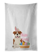 Load image into Gallery viewer, Red English Bulldog Easter White Kitchen Towel Set of 2 Dish Towels