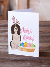 Load image into Gallery viewer, Liver English Springer Spaniel Easter Greeting Cards -  Blank Note Cards – 8-Pack of Artist-Designed Cards with Envelopes